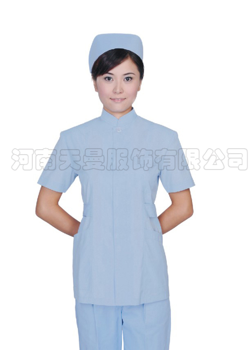 藍(lán)色護士服套裝定做